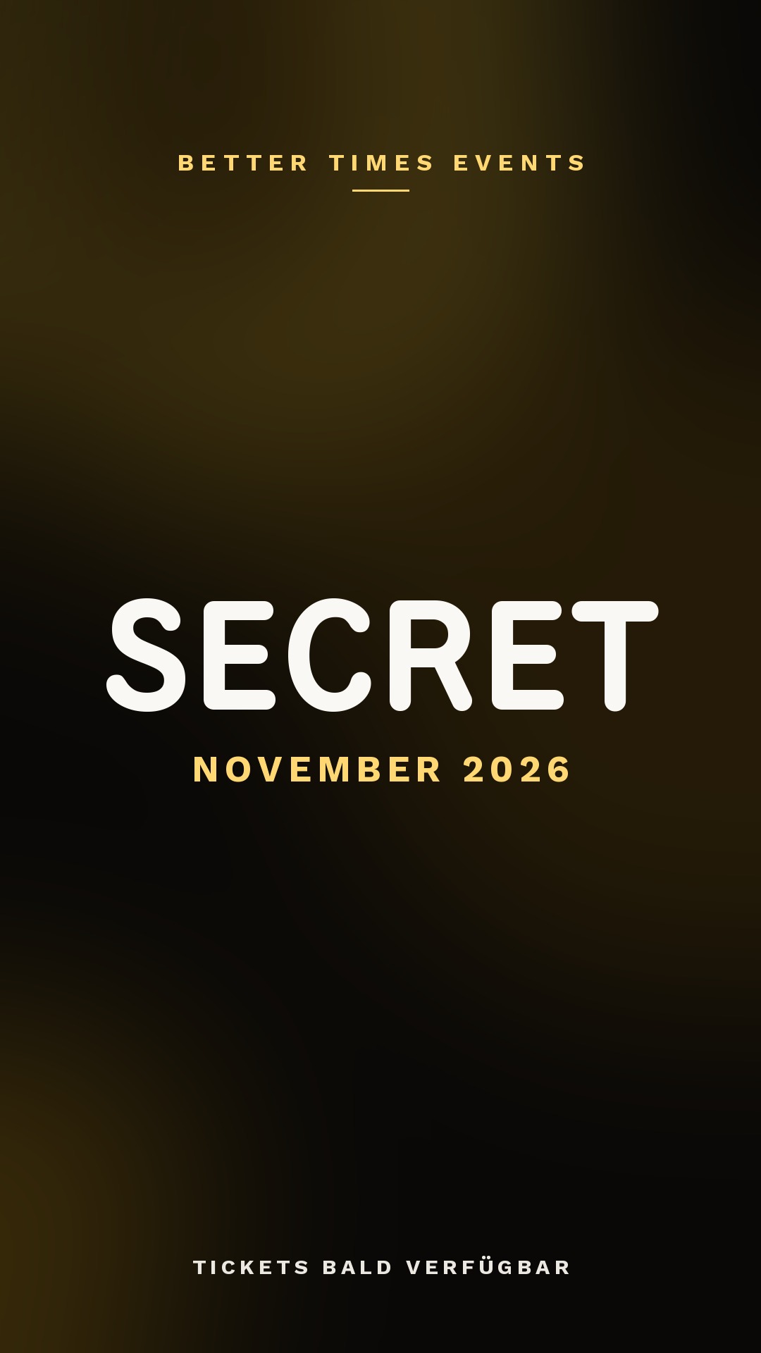 Teaser Secret Event November 2026 in Baden-Baden